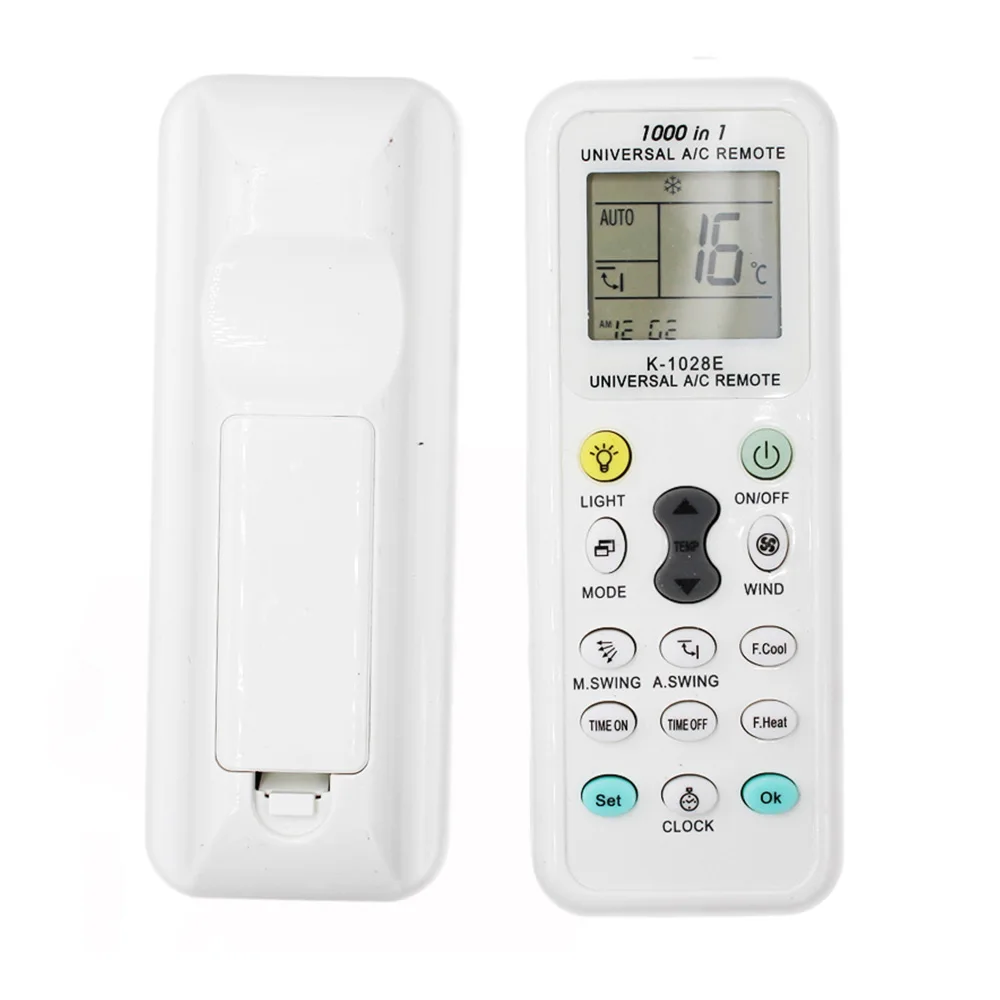 1000 in 1 universal AC LCD remote control K-1028E 1028E for air conditioner Low Power Consumption Remote Control Controller | Электроника