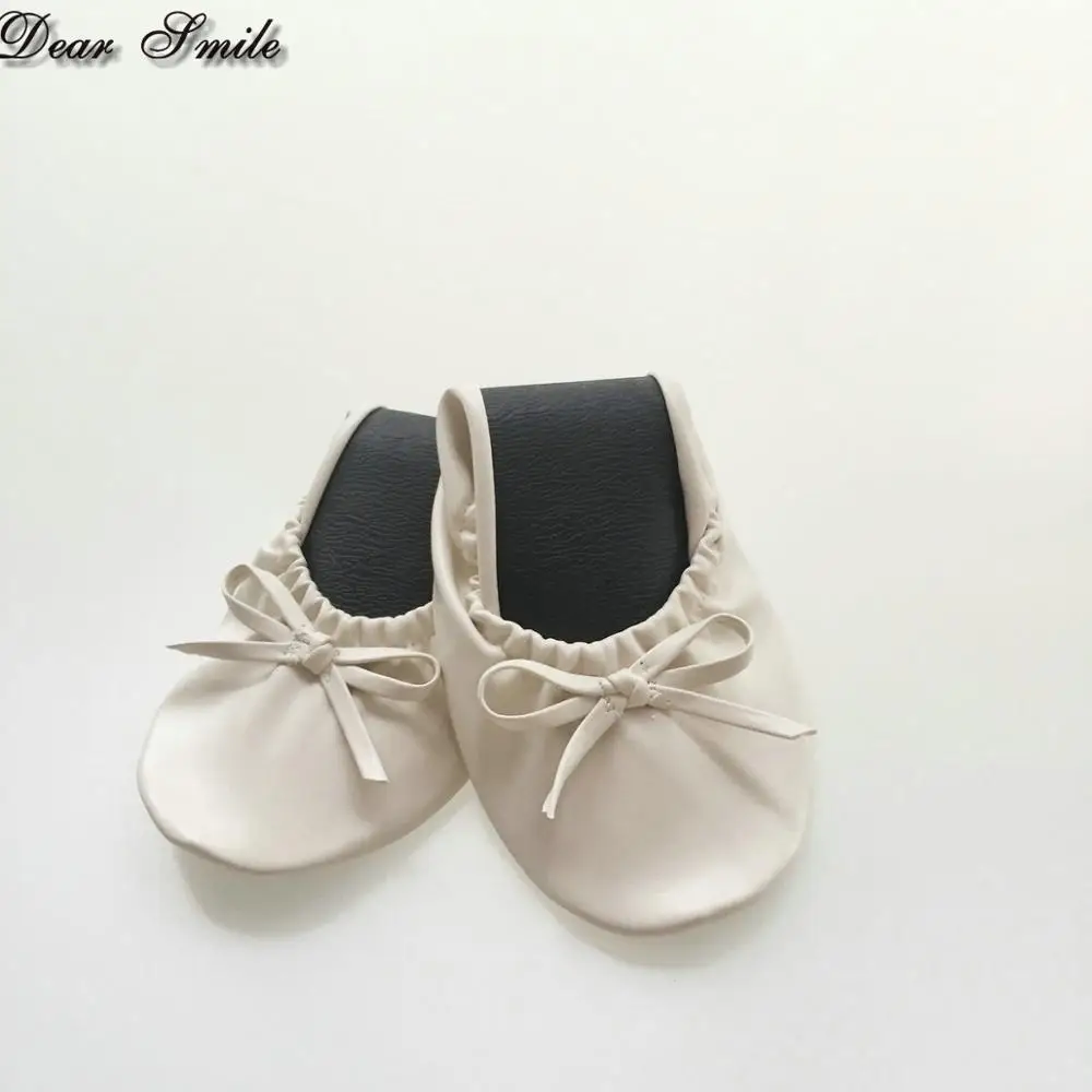 Бесплатная доставка! Оптовая продажа свадебные балетки гнущаяся обувь в сумке |