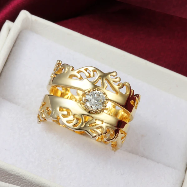 Горячая Распродажа золотое покрытие кольцо очень хороший специальный дизайн