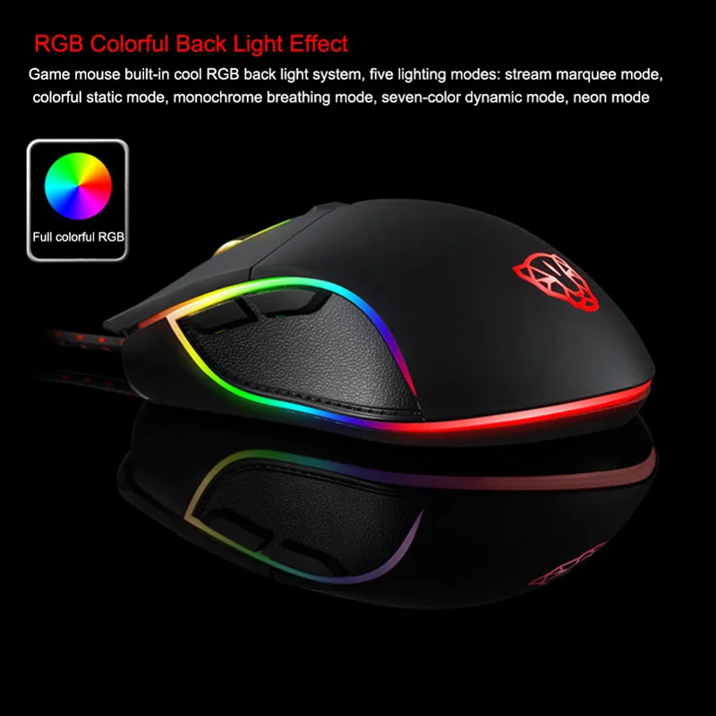 RGB Механическая Проводная игровая клавиатура оптическая мышь комбо со