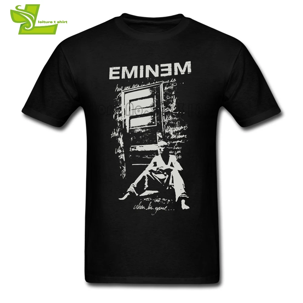 Футболка Eminem Мужская с коротким рукавом приталенная круглым вырезом