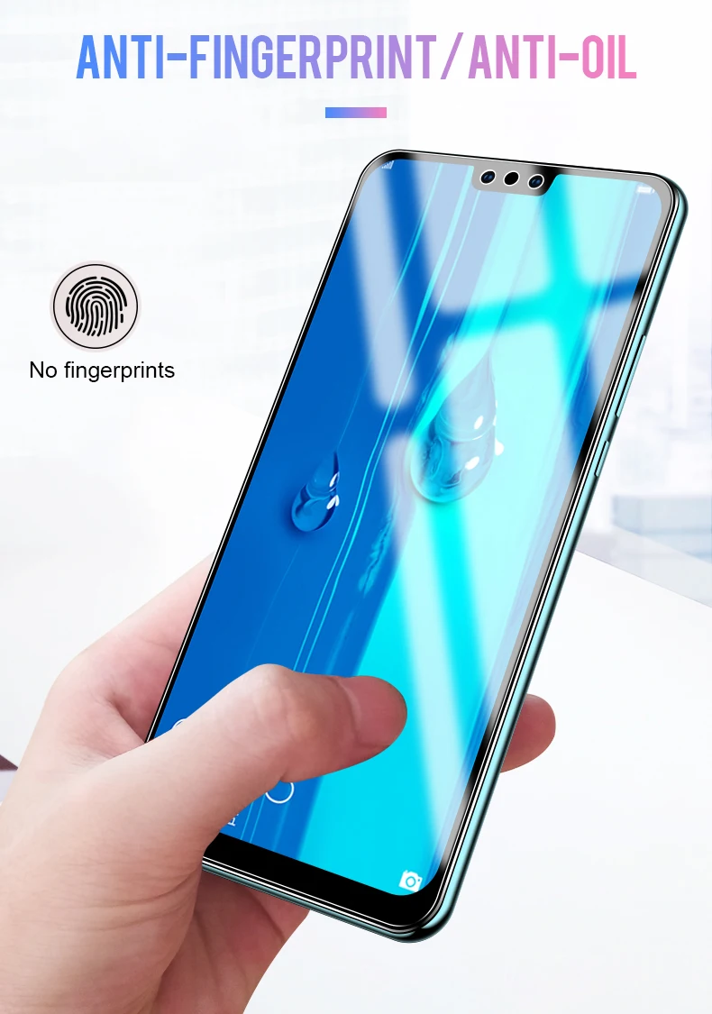 2 шт 9D полное покрытие защитное стекло для huawei y7 y9 y5 prime y 5 7 9 Защита экрана из закаленного листа