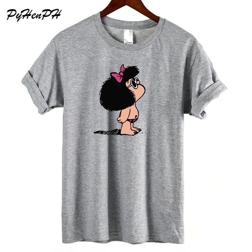 C2 Новинка, футболка с принтом Mafalda, женская летняя Стильная Милая забавная крутая футболка с коротким рукавом, топы и футболки, повседневная футболка - Цвет: C2