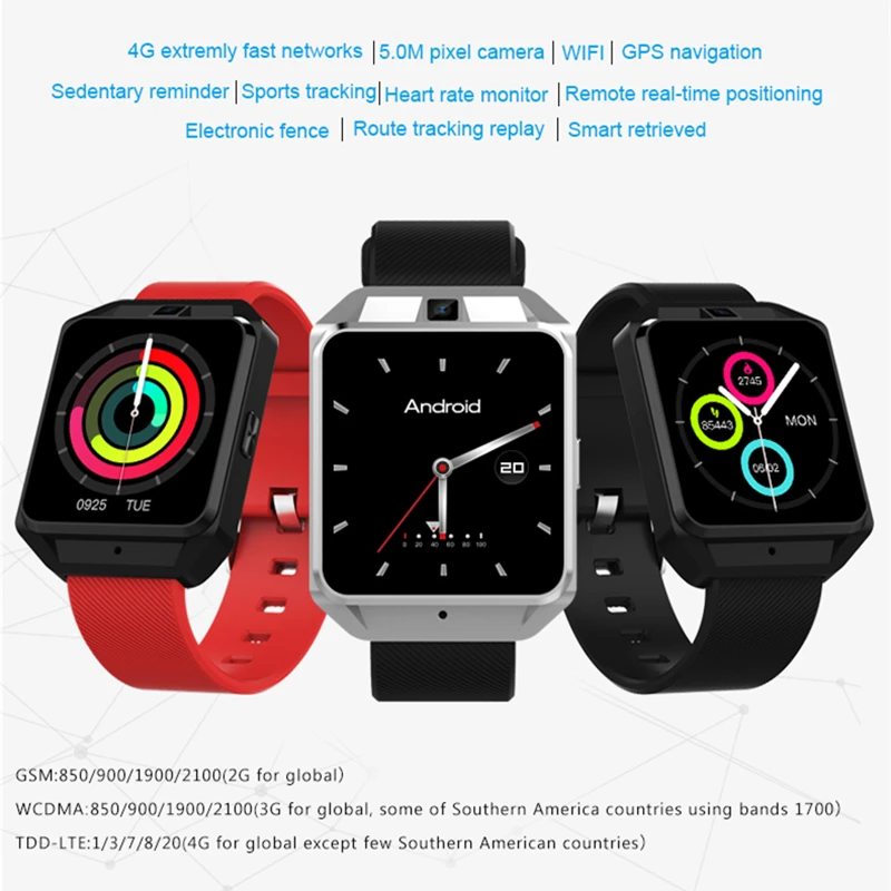 Фустер M5 ОС Android 6.0 Смарт-часы 1 ГБ + 8 памяти GPS SmartWatch Поддержка сим-карты и Bluetooth