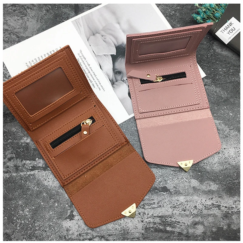 Женские кошельки Маленький модный кошелек из искусственной кожи винтажный