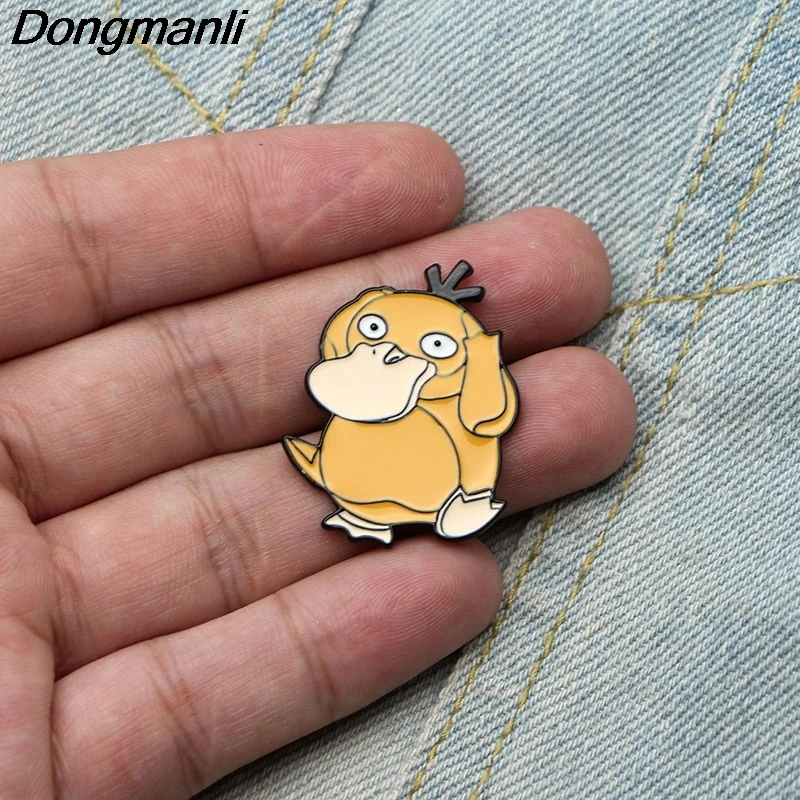 DMLSKY PsyDuck эмалированная булавка, металлическая брошь для одежды, сумок, рюкзаков, значков для женщин и мужчин, Милая брошь, булавка для воротника рубашки M2514