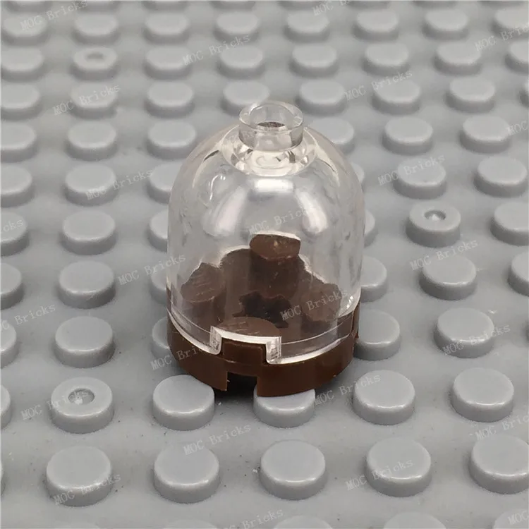 10pcs \ ЛОТ, Мпц прозрачный контейнер кирпича, круглые, 2x2x1 2/3 купол топ-полый стержень 30151b игрушки "Сделай своими руками" 26451 6150320 совместимые игрушки