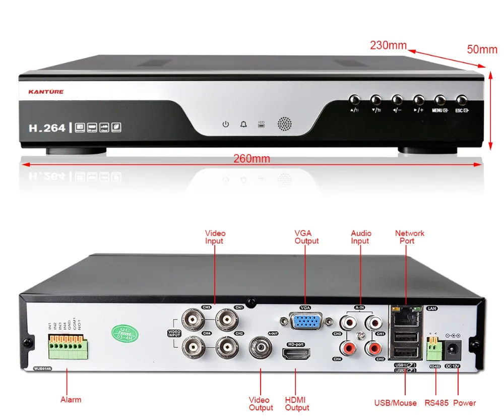 Сетевой видеорегистратор KANTURE 8CH 4MP 2688*1520 AHD DVR TVI CVI для 4-мегапиксельной IP-камеры P2P