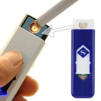7 colors usb electronic rechargeable battery flameless car cigarette lighter no flame lighter no gasfuel lighter