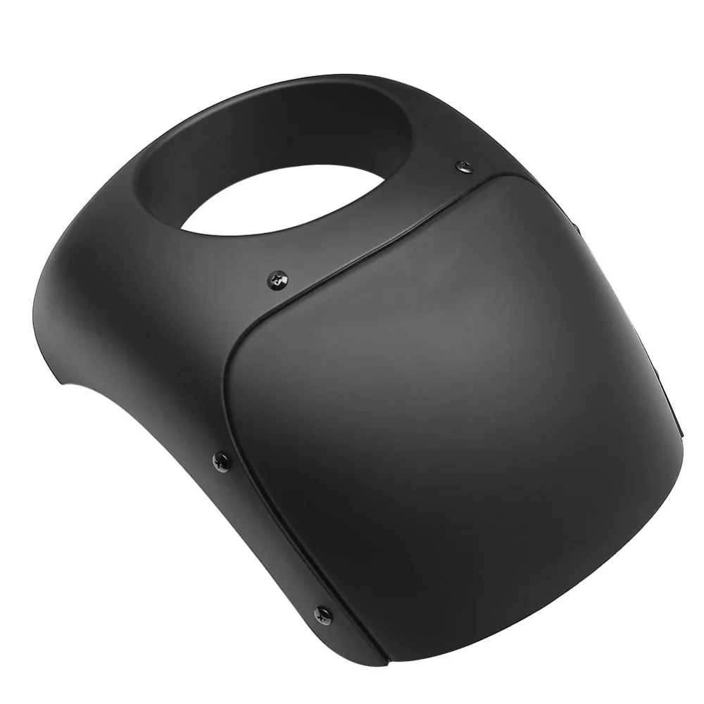 Черная маска обтекатель для фар Cafe Racer крепление вилки Harley Sportster Dyna Street Glide