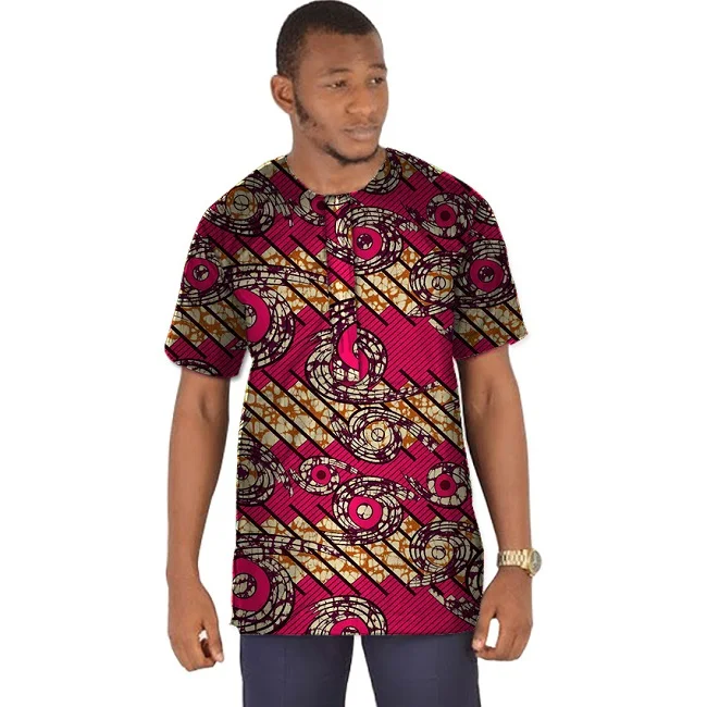 Dashiki Men Dress Tees African Clothes Fashion Print Short Sleeve Tops Man T shirt Africa Style Design Dance Festive Costume |