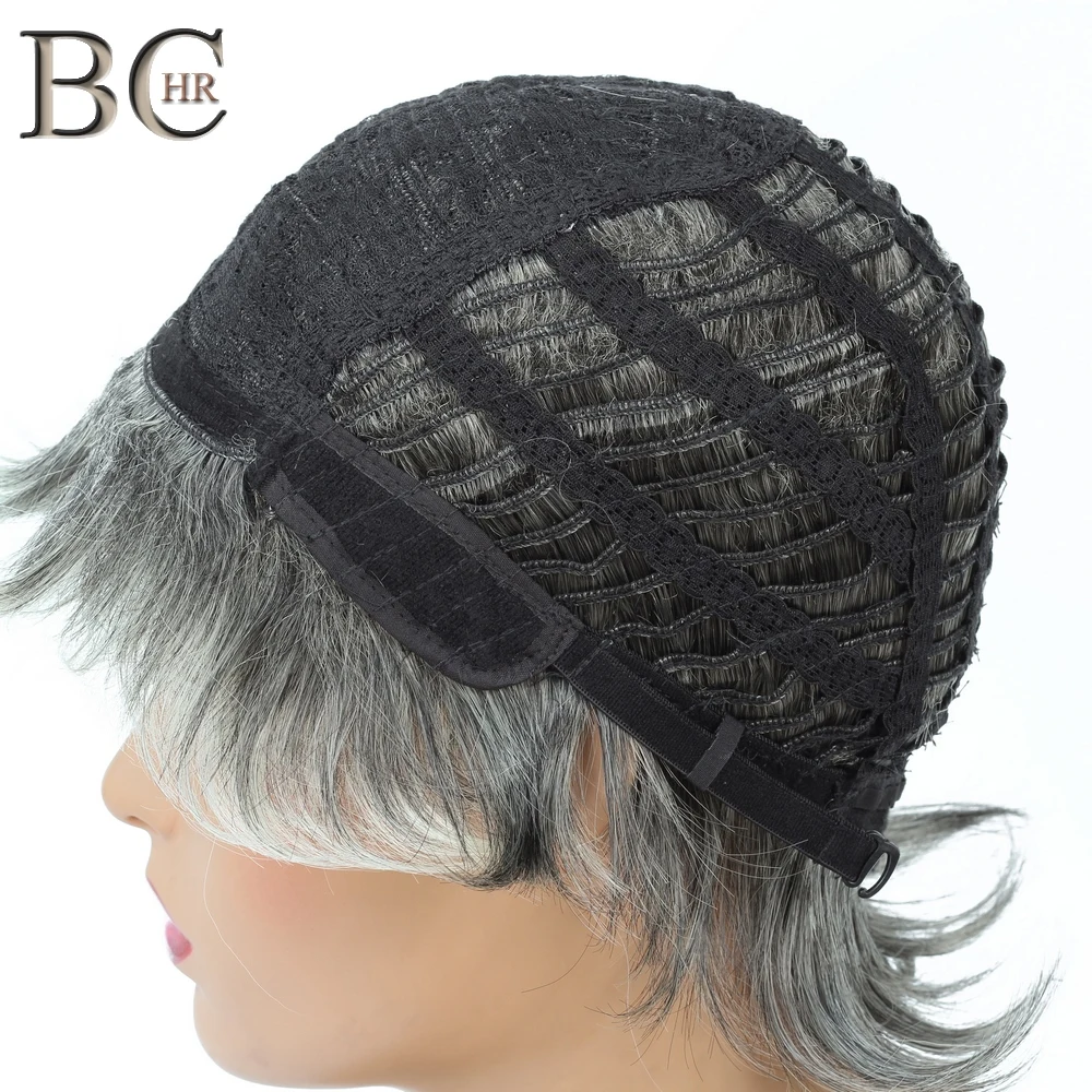 Парик BCHR для женщин короткие синтетические волосы с эффектом омбре темными