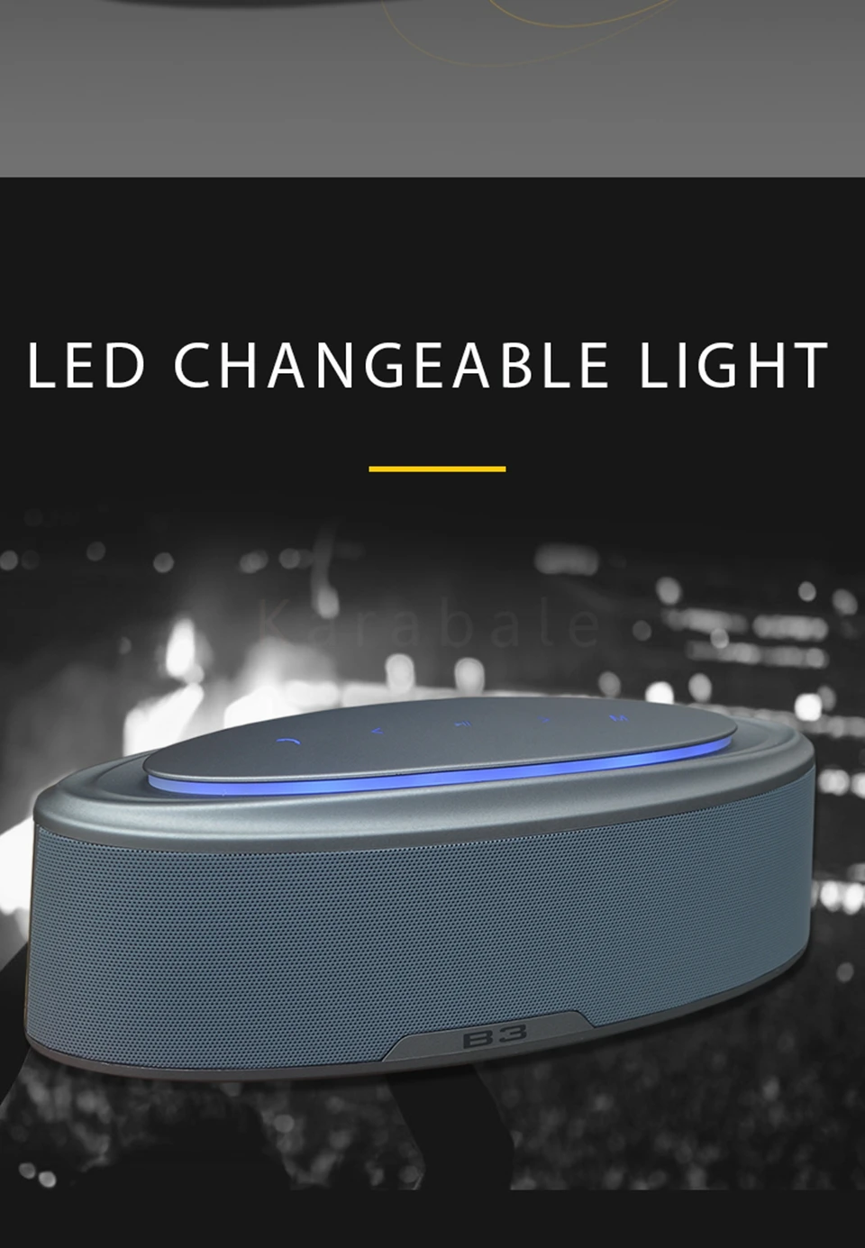 Karabale 20 Вт Bluetooth динамик портативный супер бас беспроводной динамик с changging светодиодный звук высокого качества PK B-ose J-bl anker
