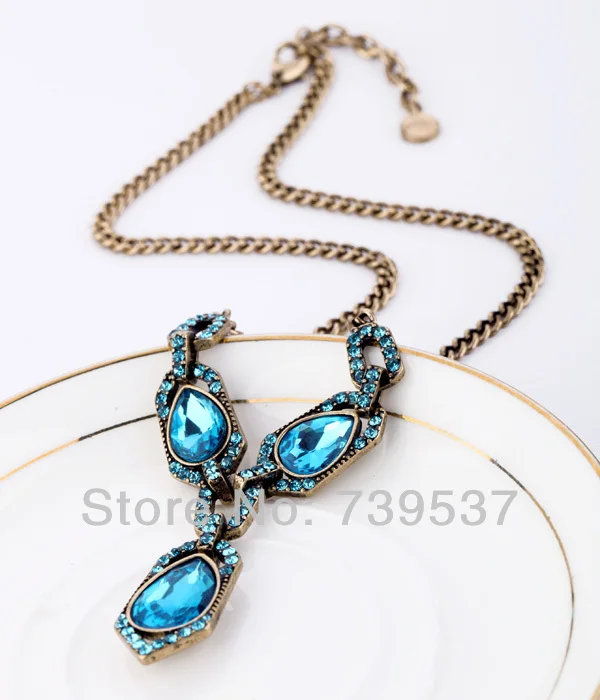 Hot Selling Tear Drop Pendant Glass Vintage Necklace | Украшения и аксессуары