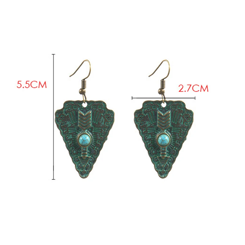 Серьги-каффы в ретро стиле женские Винтажные висячие ювелирные украшения с