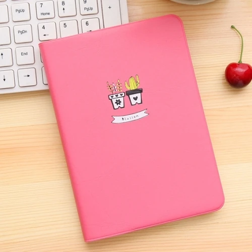 Red Милый креативный канцелярский блокнот, ПУ искусственная кожа Kawaii персональный органайзер журнал Filofax, блокнот, дорожная записная книжка, подарок - Цвет: Red