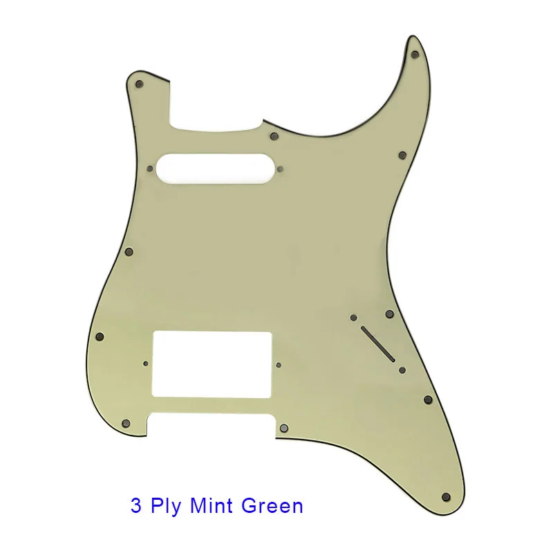 3Ply Mint Green Электрогитара части для США \ Мехико Fd Stratocaster 11 отверстий HS PAF хамбакер гитара накладка царапина пластина - Цвет: 3Ply Mint Green