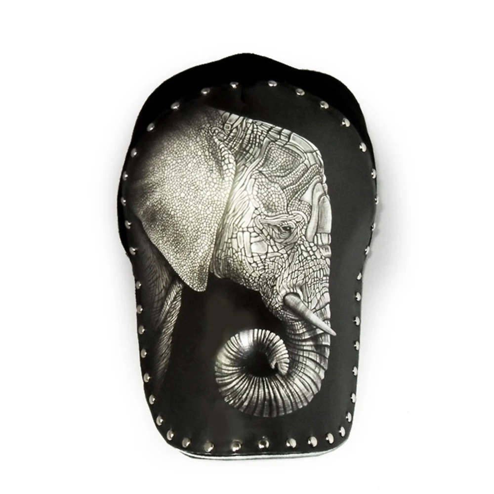 Бейсбольная кепка FS летняя с рисунком слона заклепками в стиле хип-хоп головные