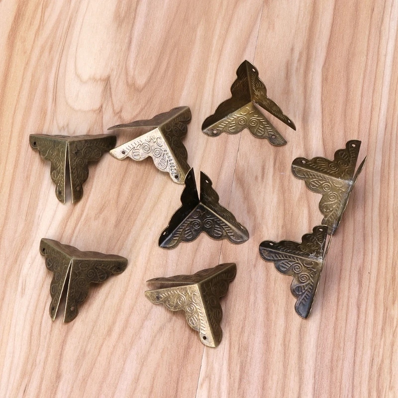 8 шт. антикварная шкатулка для украшений Угловые ножки деревянный корпус Угловой