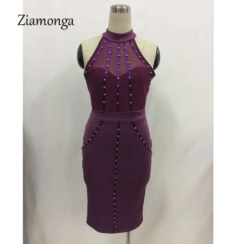 Ziamonga, XS-XXXL размера плюс, женское платье, модное, тонкое, с открытыми плечами, без рукавов, кружевное платье, Осеннее, сексуальное, облегающее, Бандажное платье