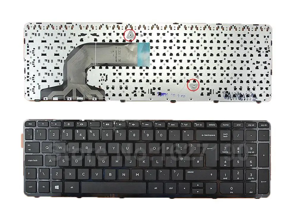 New UK Keyboard for HP Pavilion 15-e 15-n 250 G3 255 256 GLOSSY FRAME Win8 Laptop Keyboards PN:NSK-CN6SC 9Z.N9HSC.60U | Компьютеры и