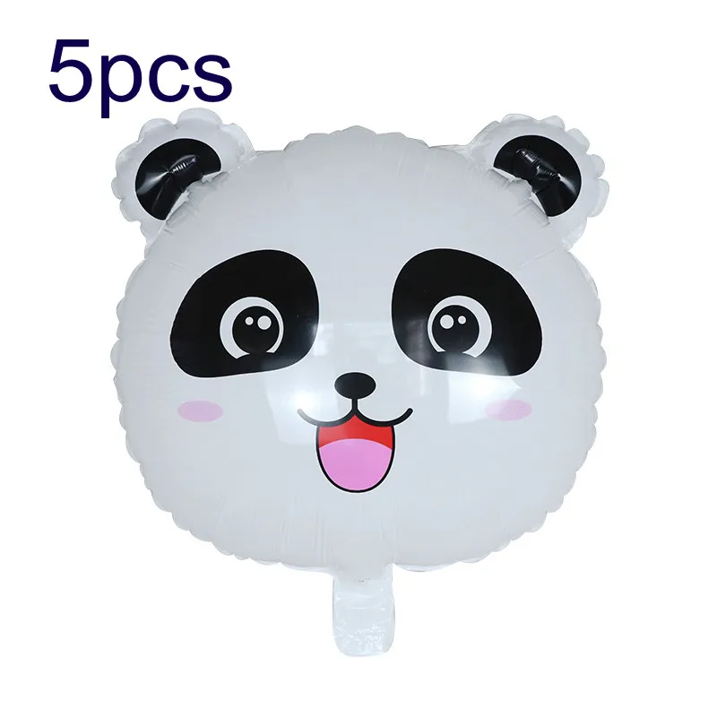 5pc 30 дюймов черный мультфильм панда фольги Воздушные шары животных баллон гелия сафари Джунгли Тема воздушный шар Декор для вечеринки в честь Дня рождения Дети Globos - Цвет: 5pc