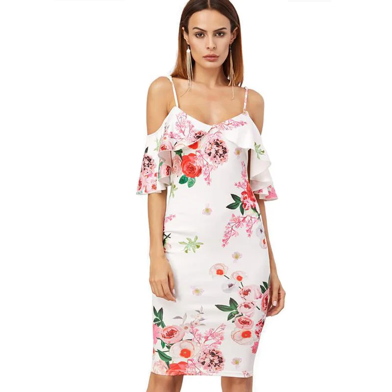 Летнее женское платье в Корейском стиле модная одежда с принтом белой розы