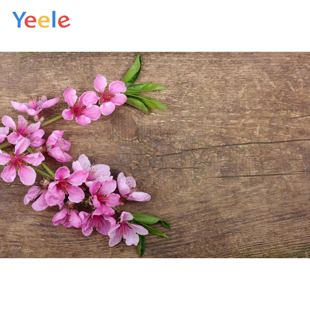 Фоны для фотосъемки Yeele flossom с цветочным рисунком старое деревянное растение