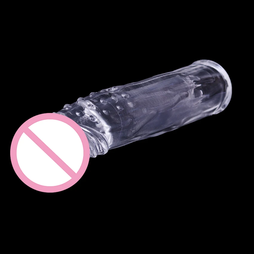 1PC Reusable Condoms Extend Soft Dick Ring Male Penis Extension Sleeves Pumps Enlargers Sex Toys for Man | Красота и здоровье