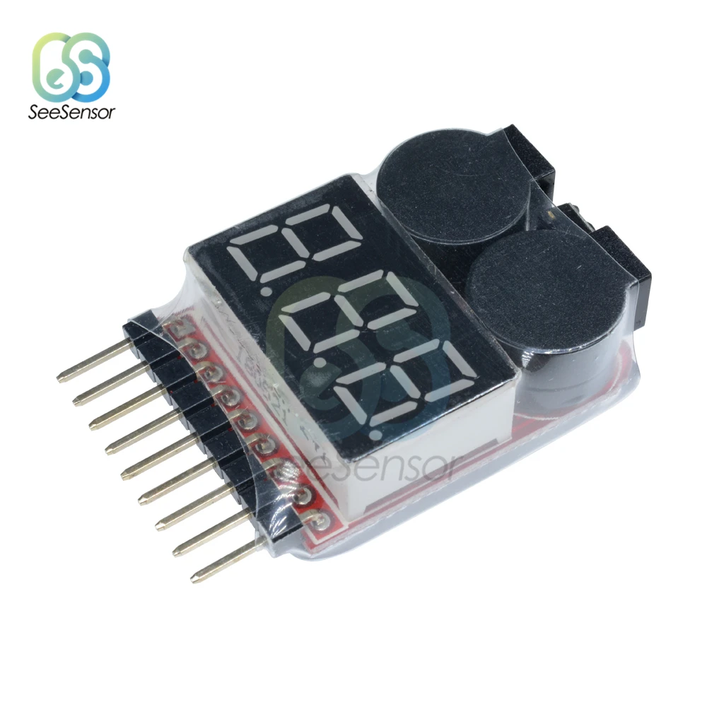 СВЕТОДИОДНЫЙ цифровой 2-в-1 зуммер низкого напряжения 1S-8S Lipo Li-on Fe RC батарея
