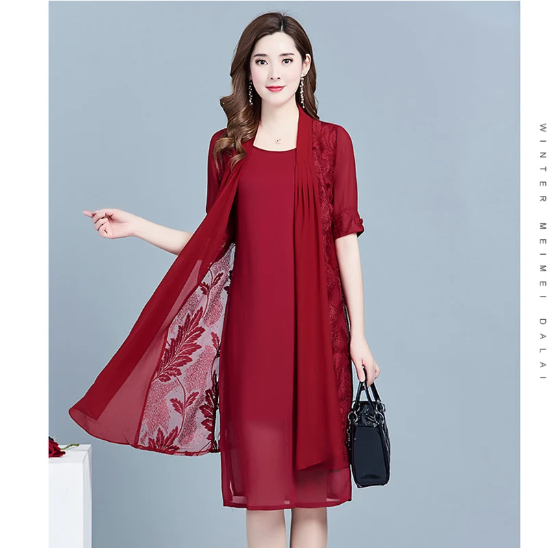 2 шт./компл. женские кружевные платья костюм весна-осень новинка для среднего