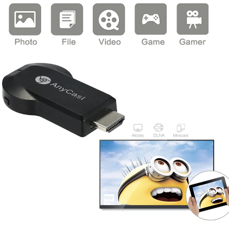 AnyCast M2 Plus tv Stick 4K для Apple tv Airplay 1080P беспроводной WiFi Дисплей ТВ Ключ Приемник Android tv Miracast для телефона ПК