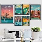 Картина на холсте, настенный Декор для дома, Нью-Йорк, Нидерланды, Амстердам, Лондон, винтажные путешествия, города, пейзаж, плакат для гостиной