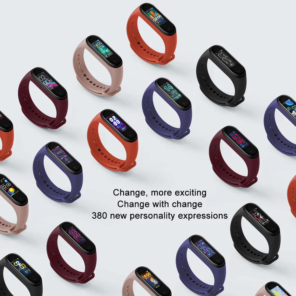 Оригинальный фитнес браслет Xiaomi Mi Band 4 цветной сенсорный экран умный Браслет