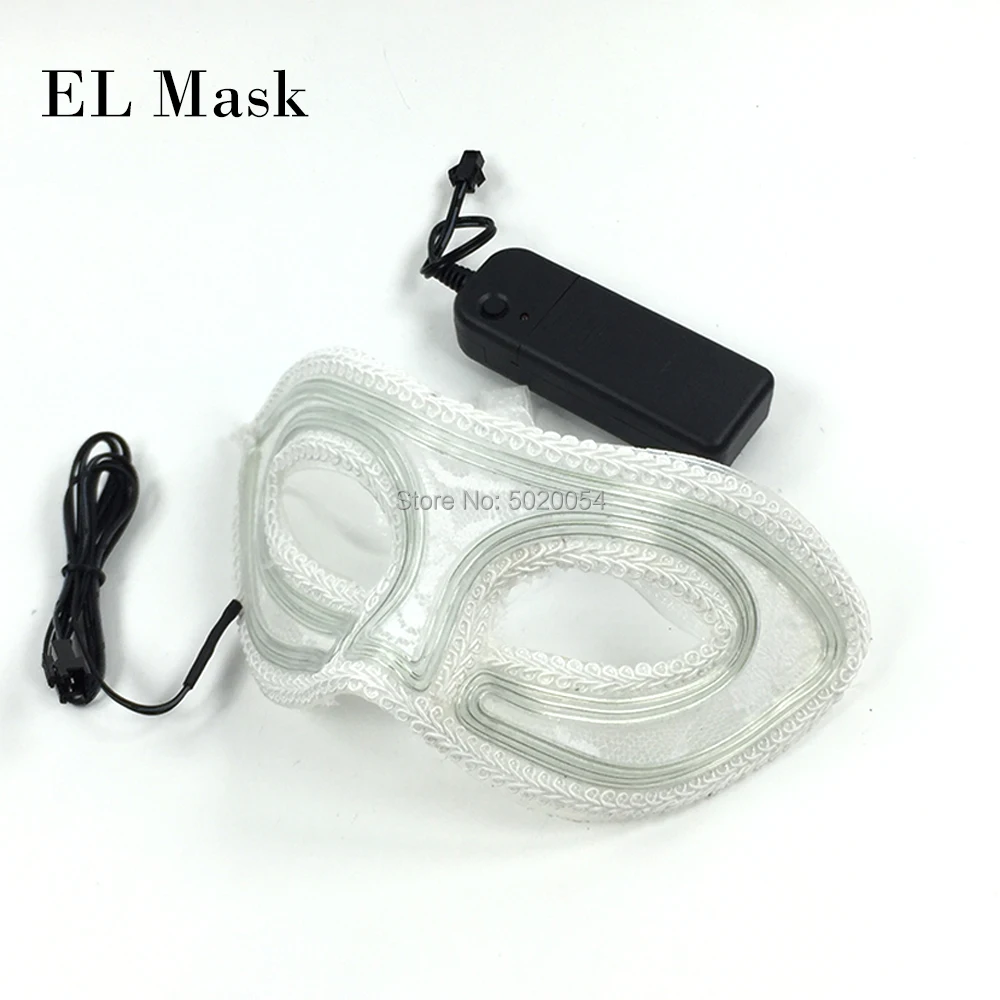 

Female Sexy Light Up Mask Masquerade Masque Glowing Led Luminous Mask Half Face Lace Charming Women Mask