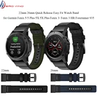 Ремешок для наручных часов Hero Iand, быстросъемный нейлоновый браслет из натуральной кожи для Garmin Fenix 5X5 fenix 3 HR, 22 мм 26 мм