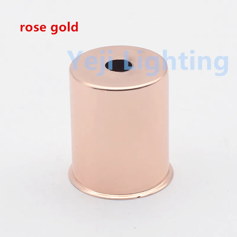 rose gold E27 патрон лампы лампа чашка для винтажного Ретро потолочного навеса потолочная Роза лампа база светодиодные подвесные светильники аксессуары для освещения - Цвет: rose gold