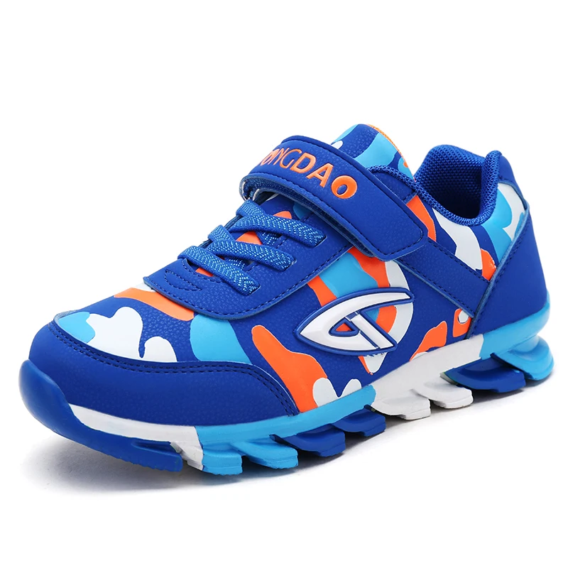 Кожаные детские кроссовки для мальчиков модные бега спортивная детская