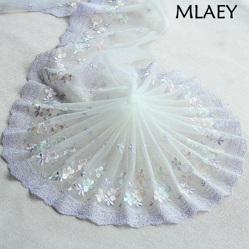 Изысканная вышитая кружевная отделка MLAEY 2y/Лот ткань качественная лента