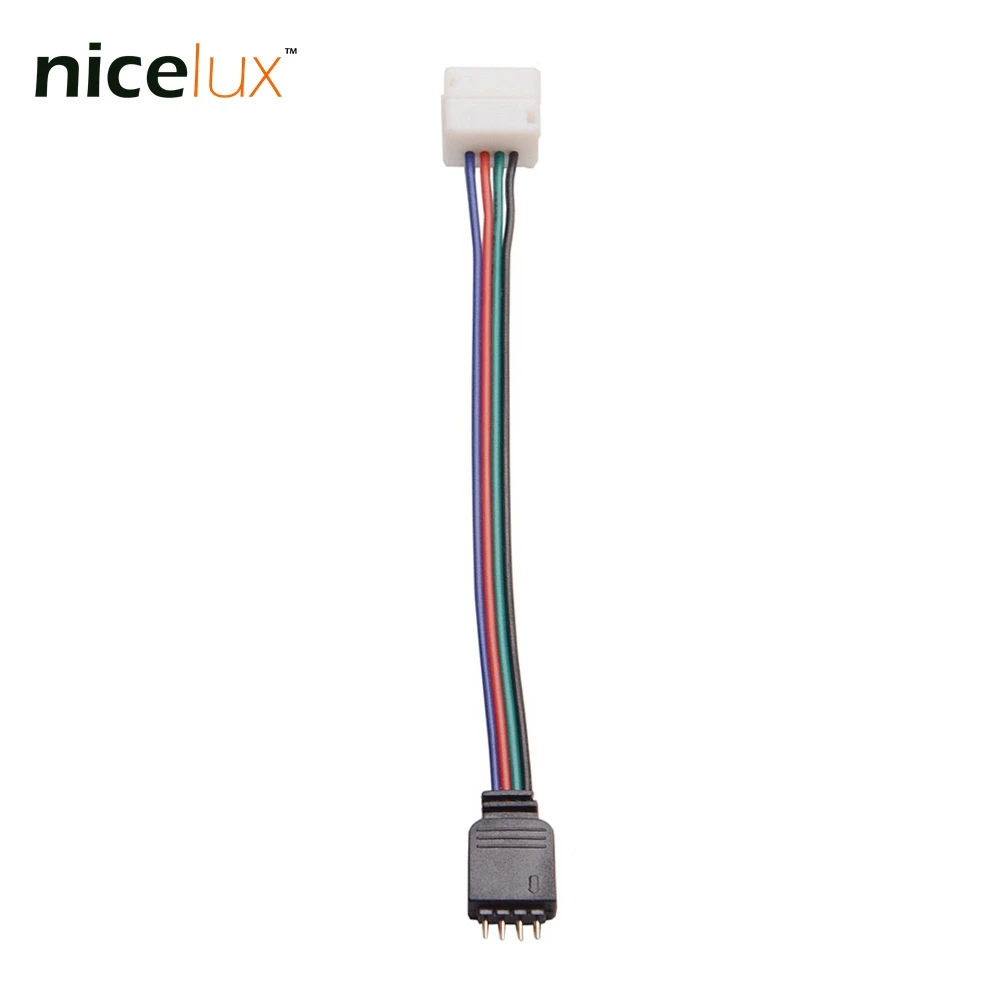 10 шт./лот 4 контактный разъем для светодиодной ленты Штекерный кабель мм 3528 5050 SMD