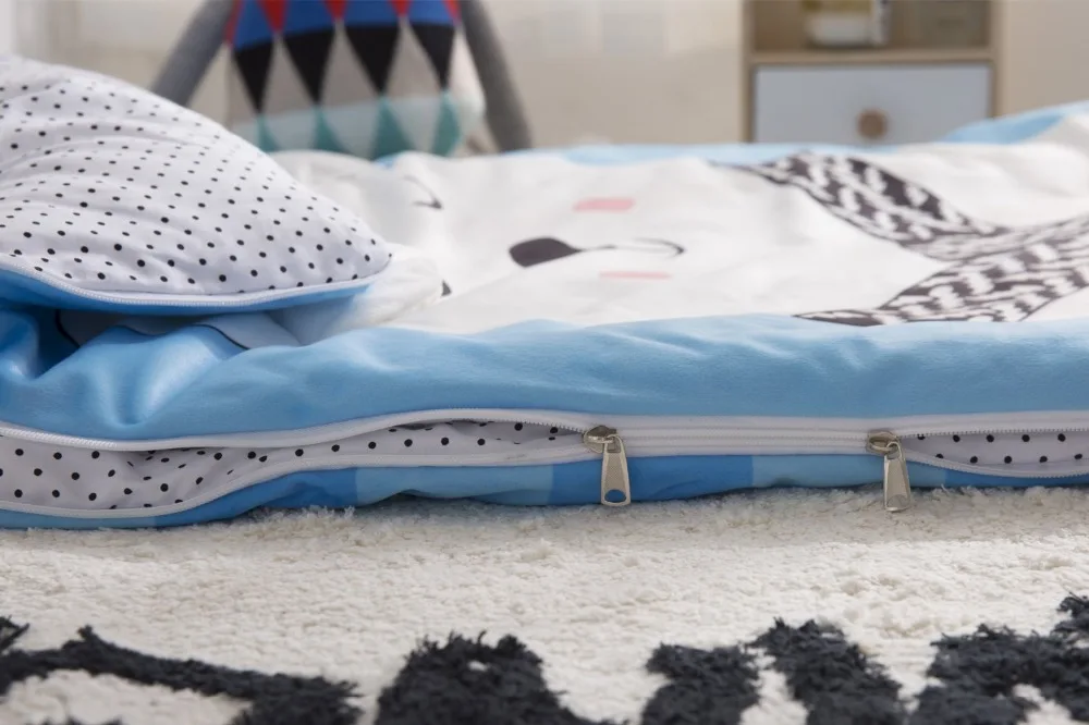 150cm*70cm Kid Sleeping Bag Thicken Quit with Pillow Warm Envelope for Bedroom Multifunctional Children Sleeping Bag