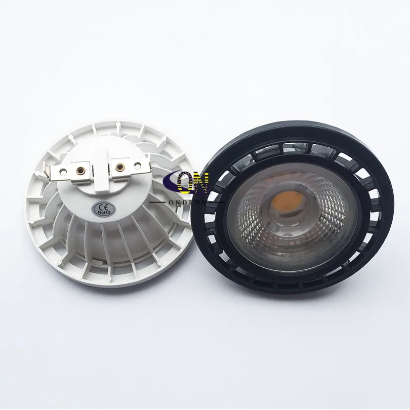 Черный/белый корпус AR111 10 Вт 15 LED COB светильник с регулируемой яркостью G53 GU10