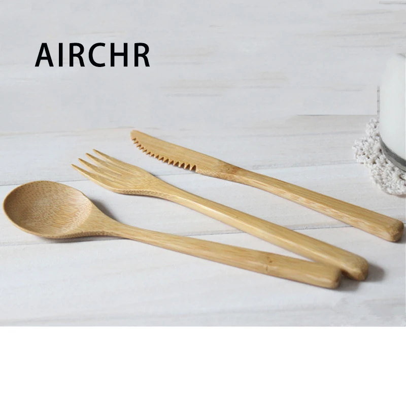 Новое поступление Бамбуковая посуда AIRCHR 30 шт. (10 комплектов) 100% дюйма вилка набор