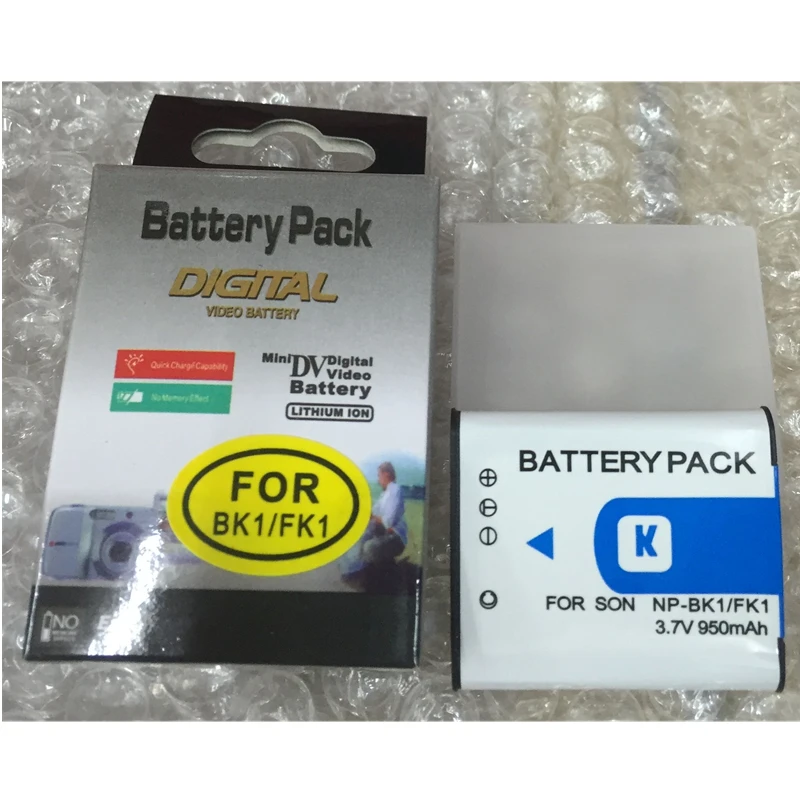 NP-BK1 NPBK1 литиевые батареи NP BK1 Аккумулятор для цифровой камеры Sony S750 S780 S950 DSC-S980 W180 |