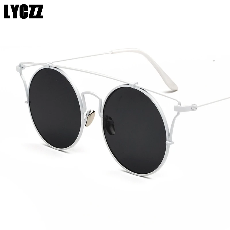 Lyczz 2019 Винтаж Круглые Солнцезащитные очки Классические солнцезащитные Для