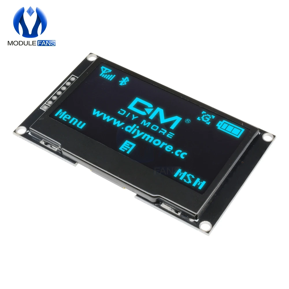 Синий 2,4" цифровой ЖК-экран 12864 128X64 OLED дисплей модуль C51 плата для Arduino SSD1309 STM32 Diy Электронный 2,42 дюймов
