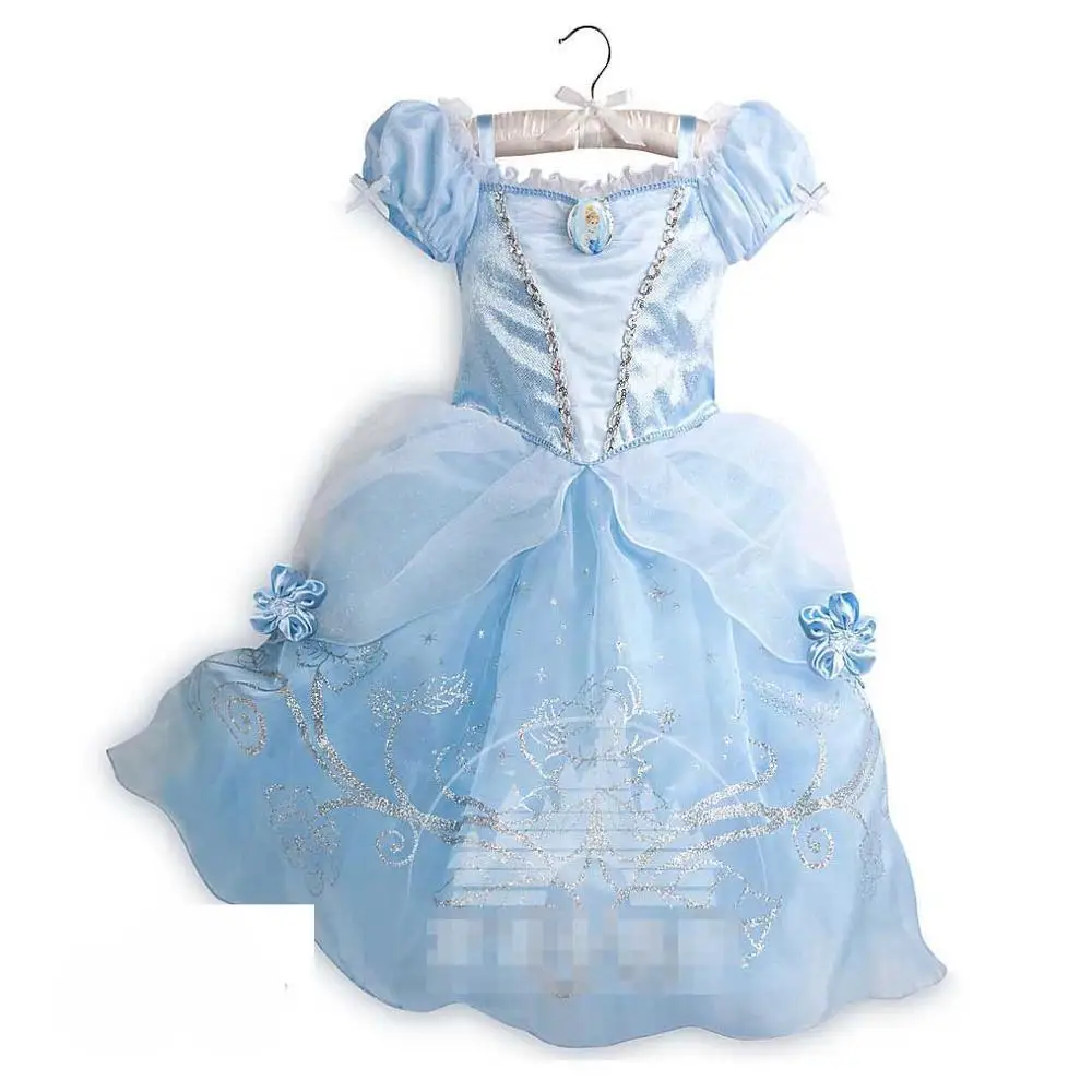 Cinderella Dress PaMaBa/нарядное платье принцессы Авроры для девочек; платья Золушки на день рождения; Детская летняя одежда; детские маскарадные костюмы на Хэллоуин - Цвет: Cinderella Dress
