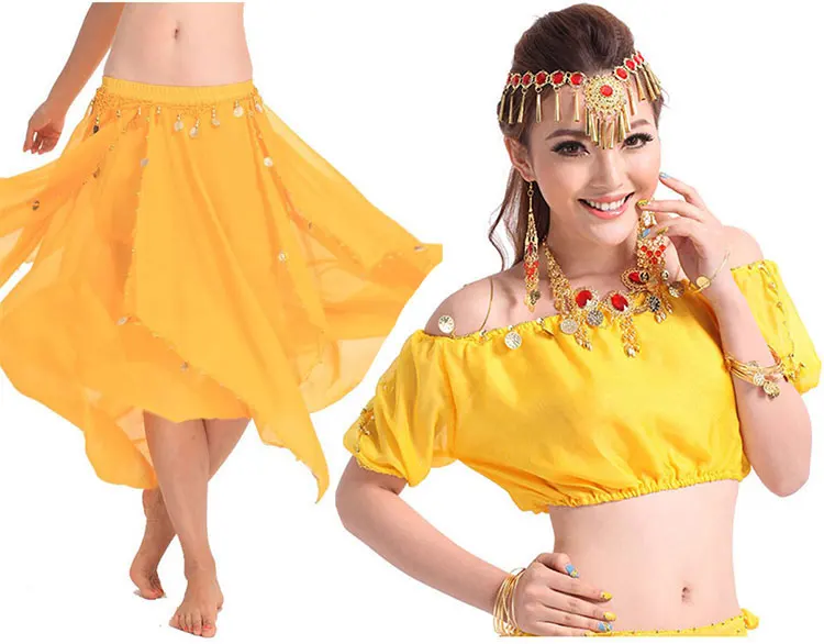 Костюм для танца живота из 2 предметов костюмы восточных танцев танцевальные