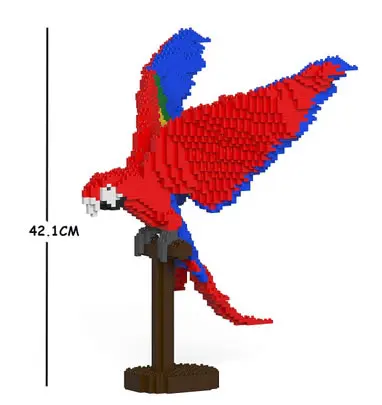 JEKCA Macaw монтажные блоки Имитационные птицы в сборе игрушка животное креативный