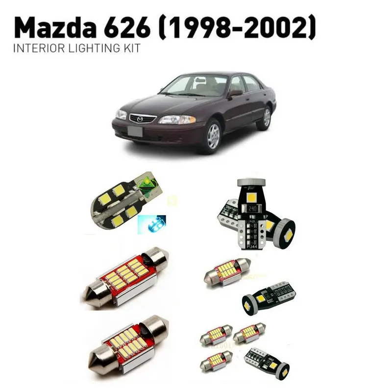 Светодиодные интерьерные лампы для mazda 626 1998 2002 12 шт. светодиодные автомобилей